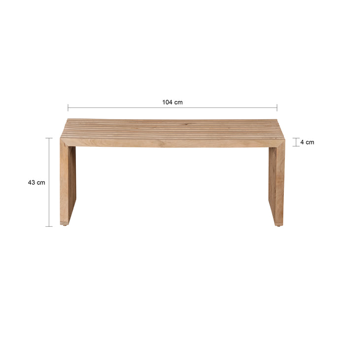 Lewis & Loft Halbankje Lexi - FSC® mangohout - Naturel