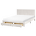 Beliani-LONZAC-Bed met opbergruimte-Gebroken wit-160 x 200 cm-Fluweel