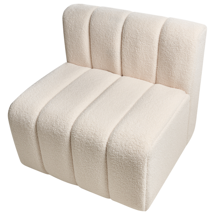 Beliani - KAGE - Fauteuil - Lichtbeige - Bouclé