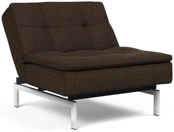 Innovation Dublexo Slaapstoel Taura Chocco | Chrome