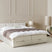 Beliani - BARONET - Boxspringbed - Off-white - 180 x 200 cm - Stof