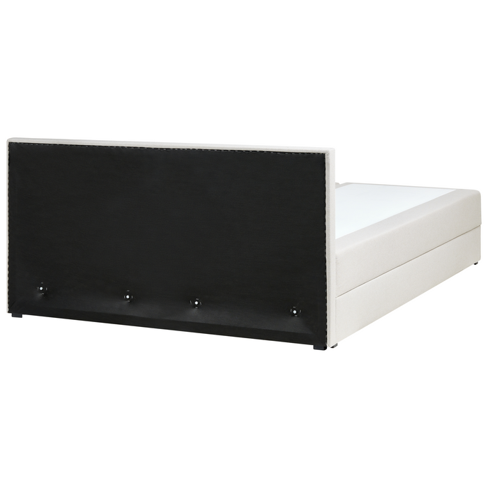Beliani - BARONET - Boxspringbed - Off-white - 180 x 200 cm - Stof