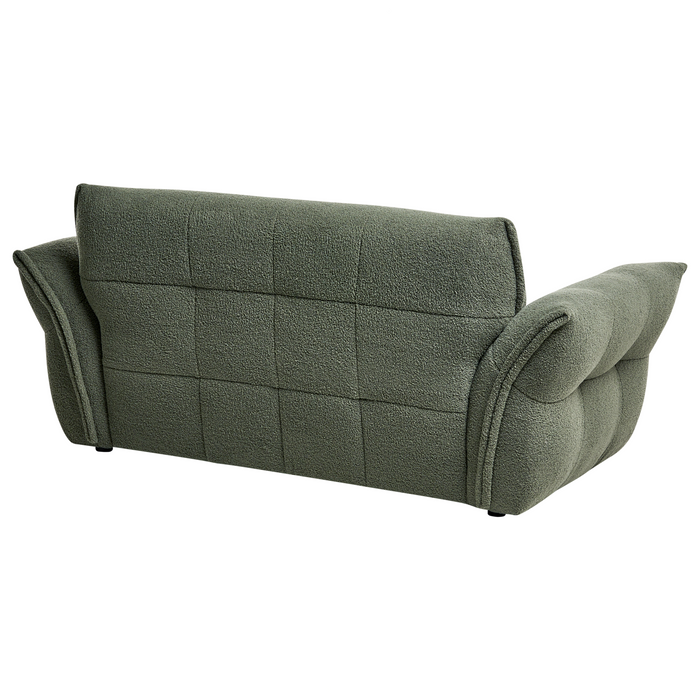 Beliani - HALBA - Tweezitsbank - Donkergroen - Bouclé