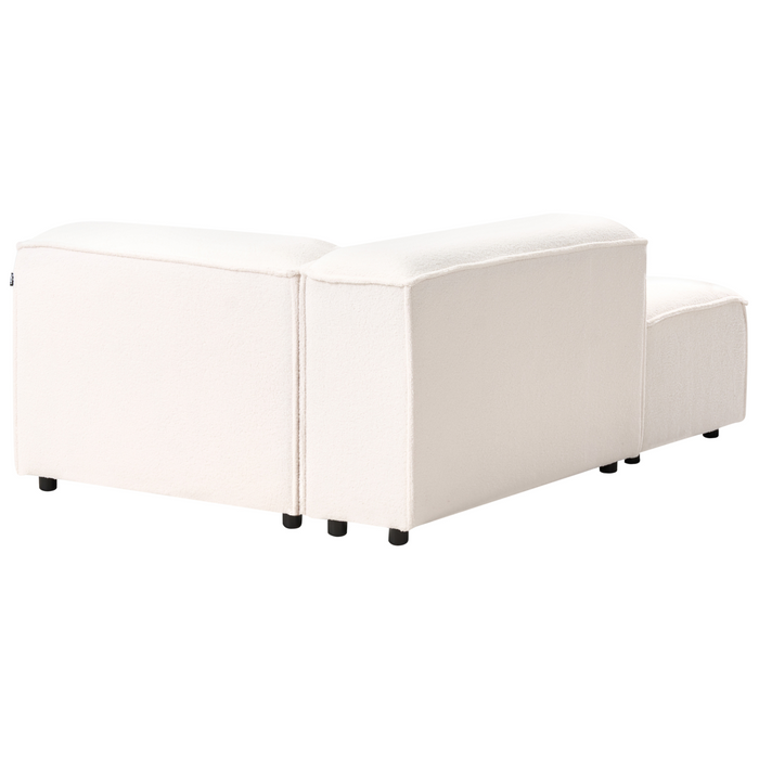 Beliani - ARDAL- Hoekbank 5-zits - Off-white - Linkszijdig - Bouclé