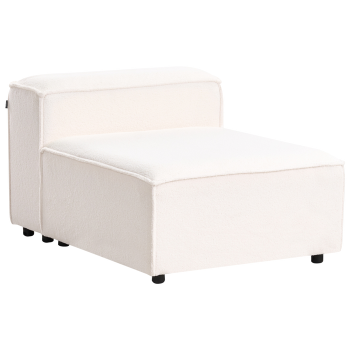 Beliani - ARDAL- Hoekbank 5-zits - Off-white - Linkszijdig - Bouclé