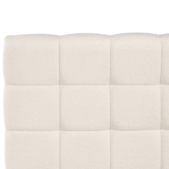 Beliani-CRESSAT-Tweepersoonsbed-Off-white-140 x 200 cm-Bouclé
