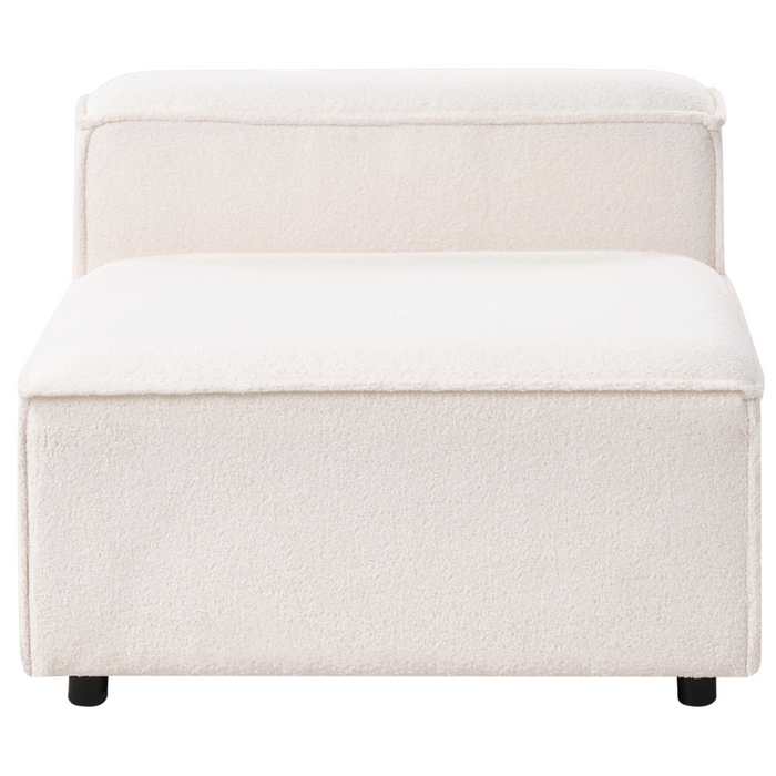 Beliani - ARDAL - Driezitsbank - Gebroken wit - Bouclé