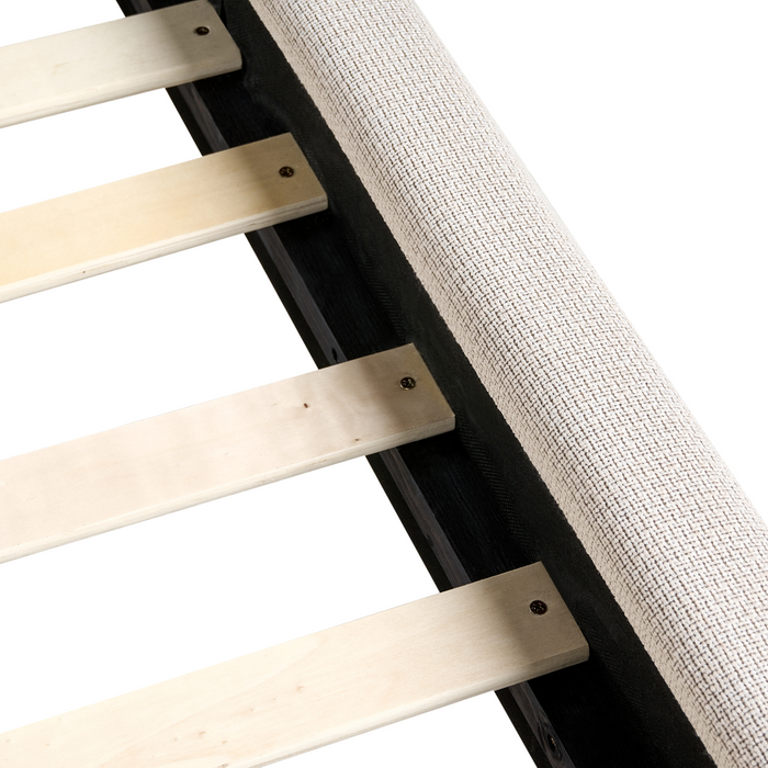 Beliani - BAJONNA - Tweepersoonsbed - Beige - 160 x 200 cm - Stof