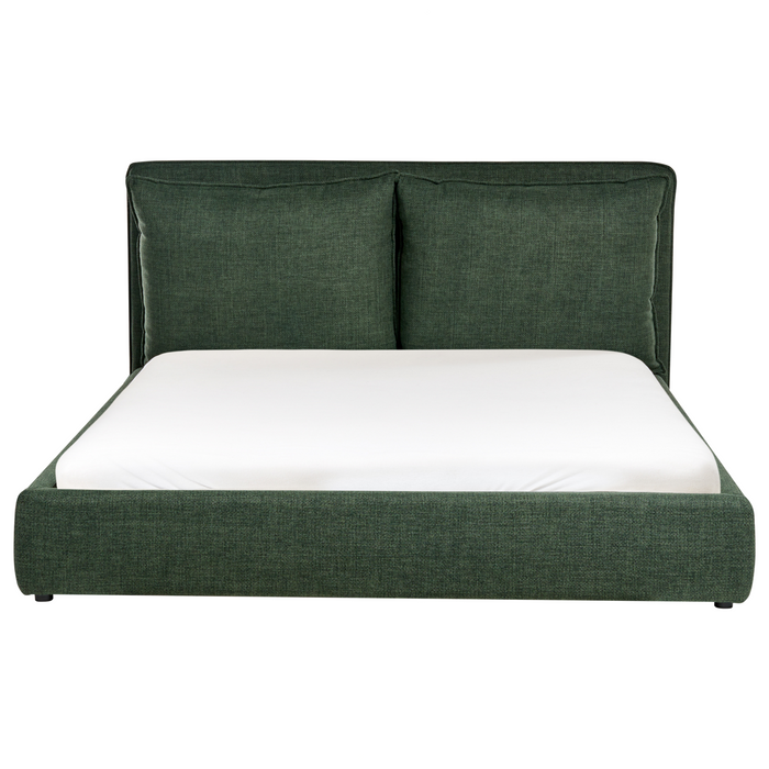 Beliani-BAJONNA-Tweepersoonsbed-Donkergroen-160 x 200 cm-Polyester