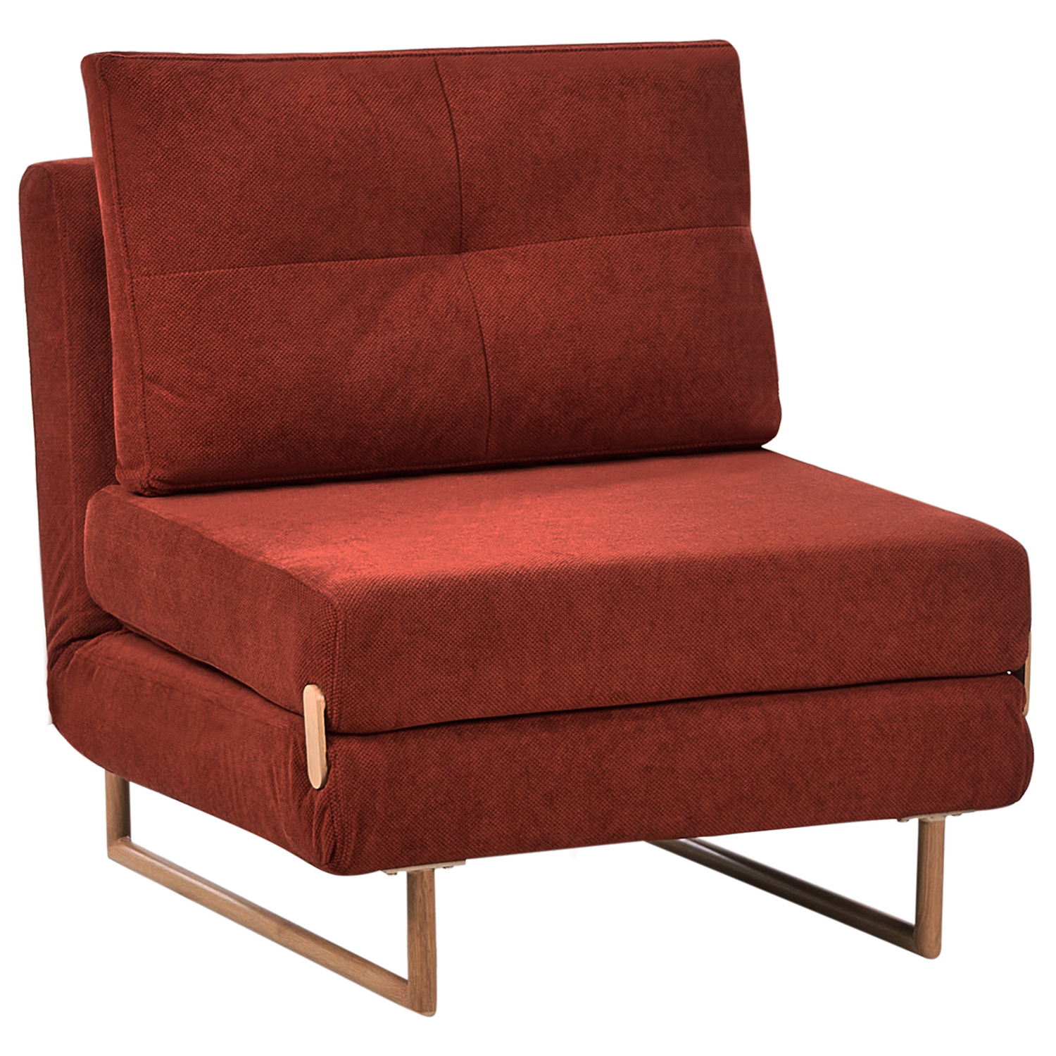 Beliani - JERSLEV - 1-zits slaapbank - Rood - Polyester
