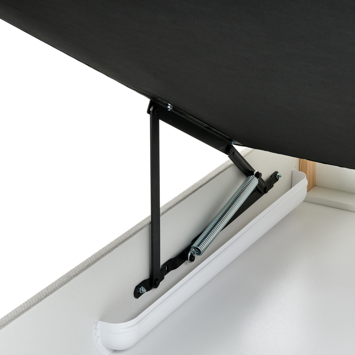 Beliani - BARONET - Boxspringbed - Off-white - 160 x 200 cm - Stof