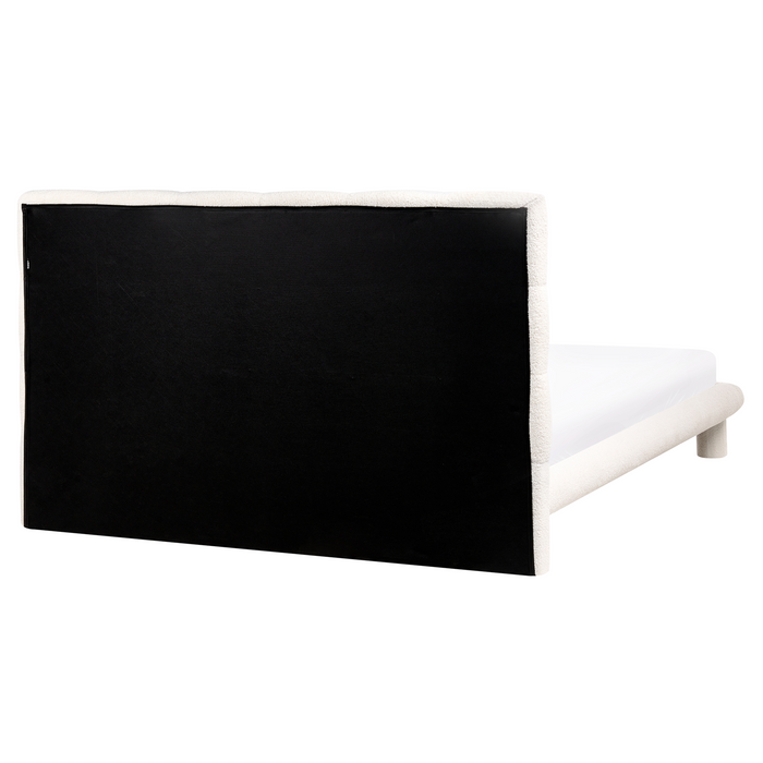 Beliani-CRESSAT-Tweepersoonsbed-Off-white-160 x 200 cm-Bouclé