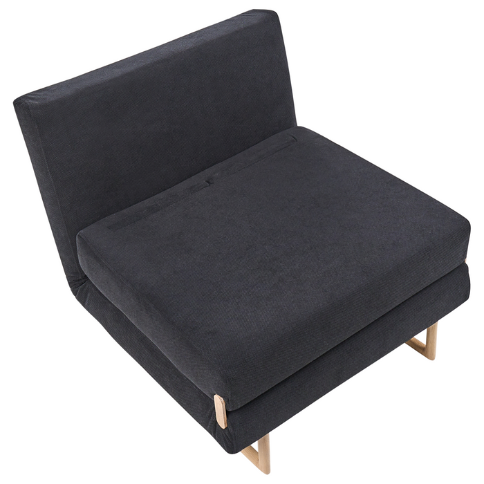 Beliani - JERSLEV - 1-zits slaapbank - Zwart - Polyester