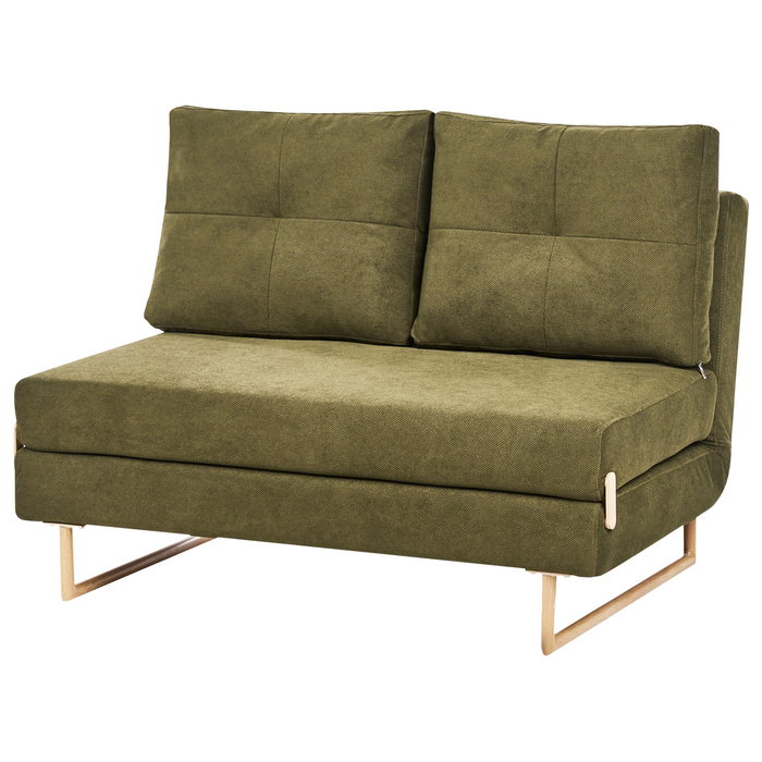 Beliani - JERSLEV - 2-zits slaapbank - Groen - Stof