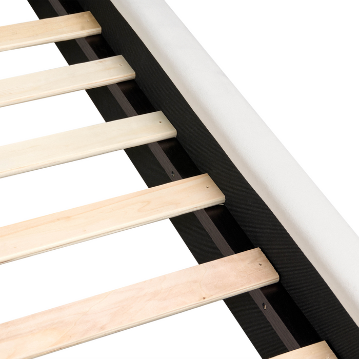 Beliani - BAJONNA - Tweepersoonsbed - Off-white - 180 x 200 cm - Stof