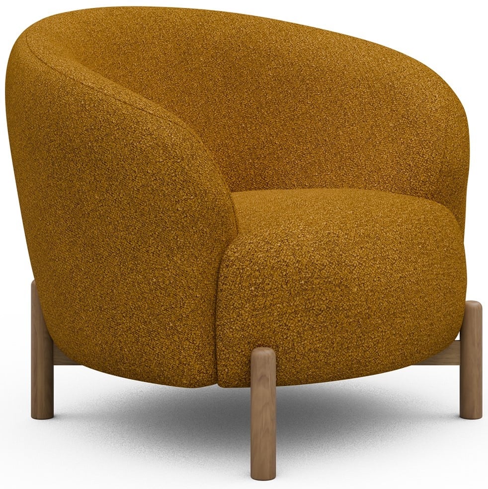 Kragelund Gran Fauteuil Oker Bouclé | Eiken