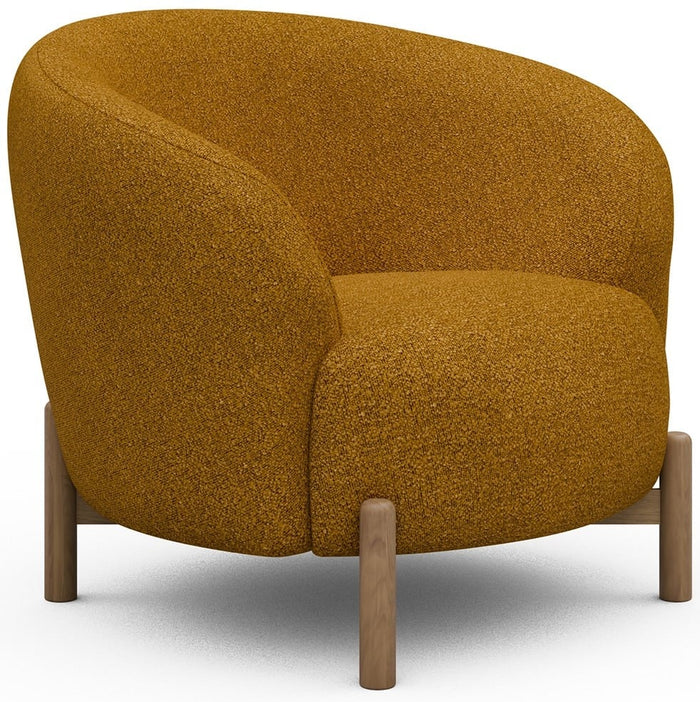 Kragelund Gran Fauteuil Oker Bouclé | Eiken