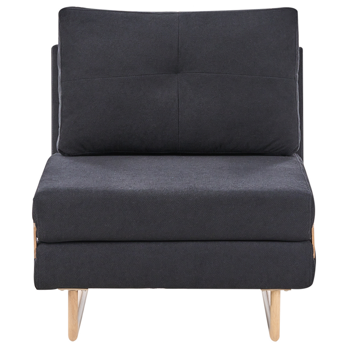 Beliani - JERSLEV - 1-zits slaapbank - Zwart - Polyester