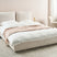 Beliani-BAJONNA-Tweepersoonsbed-Lichtbeige-160 x 200 cm-Polyester