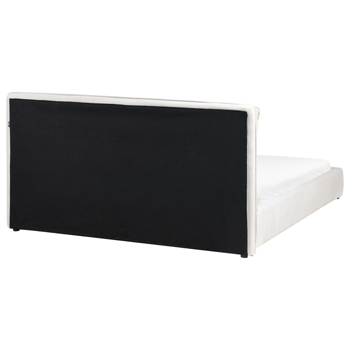 Beliani-BAJONNA-Tweepersoonsbed-Lichtbeige-160 x 200 cm-Polyester