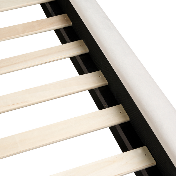 Beliani-BAJONNA-Tweepersoonsbed-Lichtbeige-160 x 200 cm-Polyester