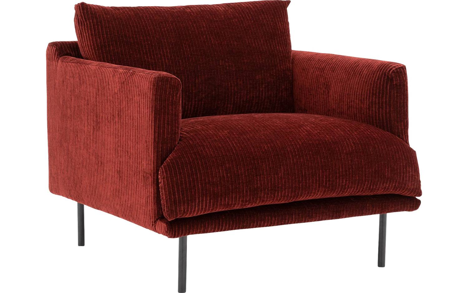 Goossens Fauteuil Luxor in ribstof
