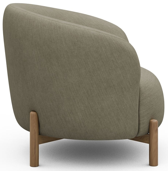 Kragelund Gran Fauteuil Stoffig Zand | Eiken