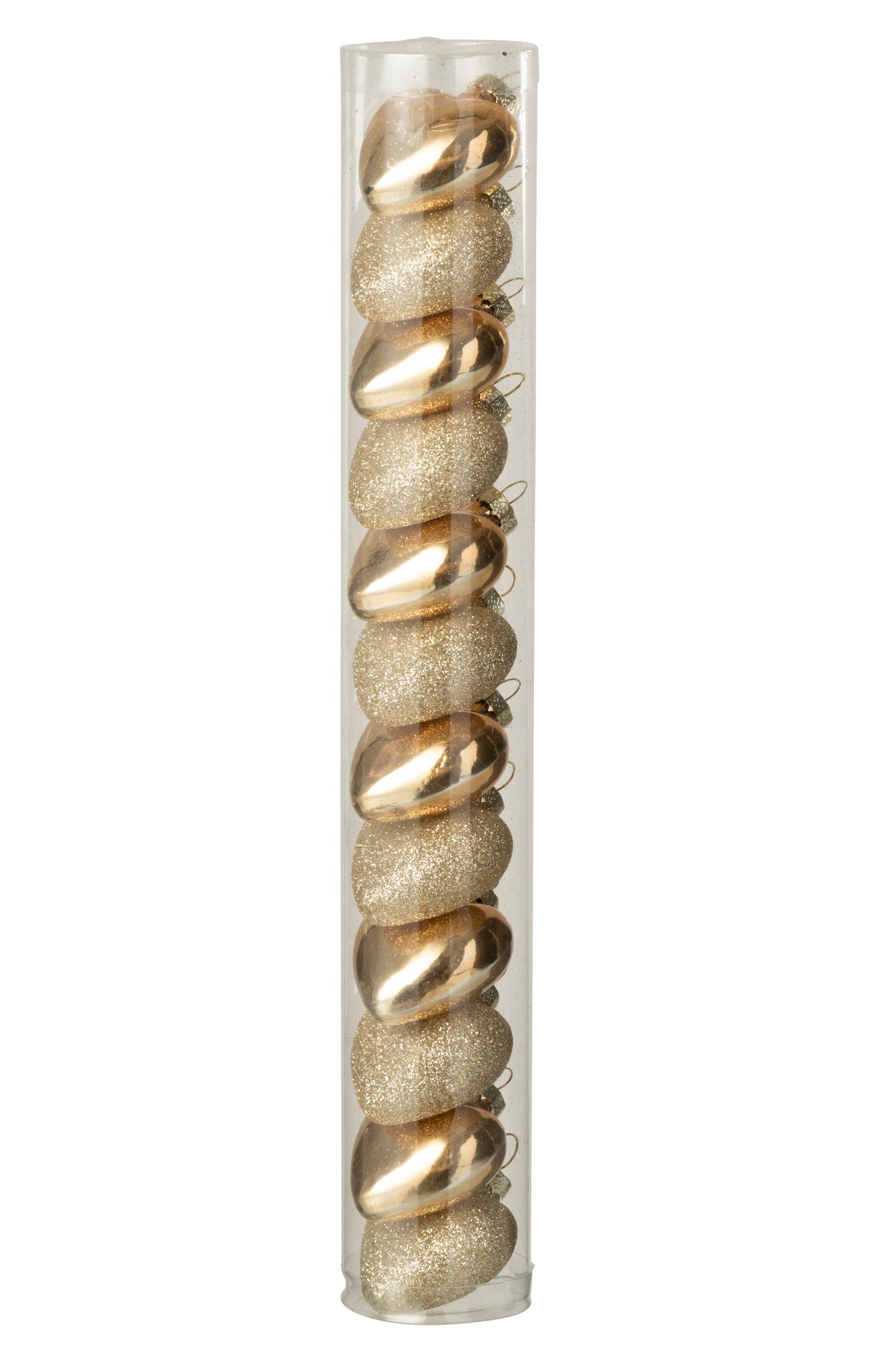 J-Line hanger Hart - glas - goud - doos van 12