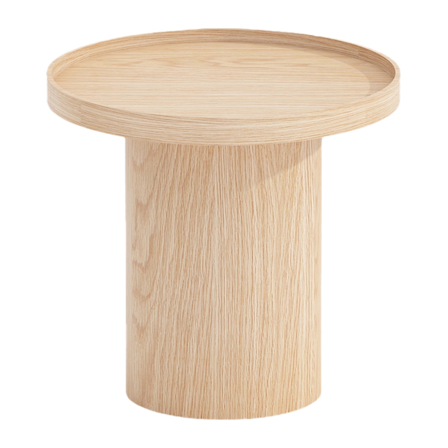 by fonQ Brik Bijzettafel Ø 50 cm - Eiken