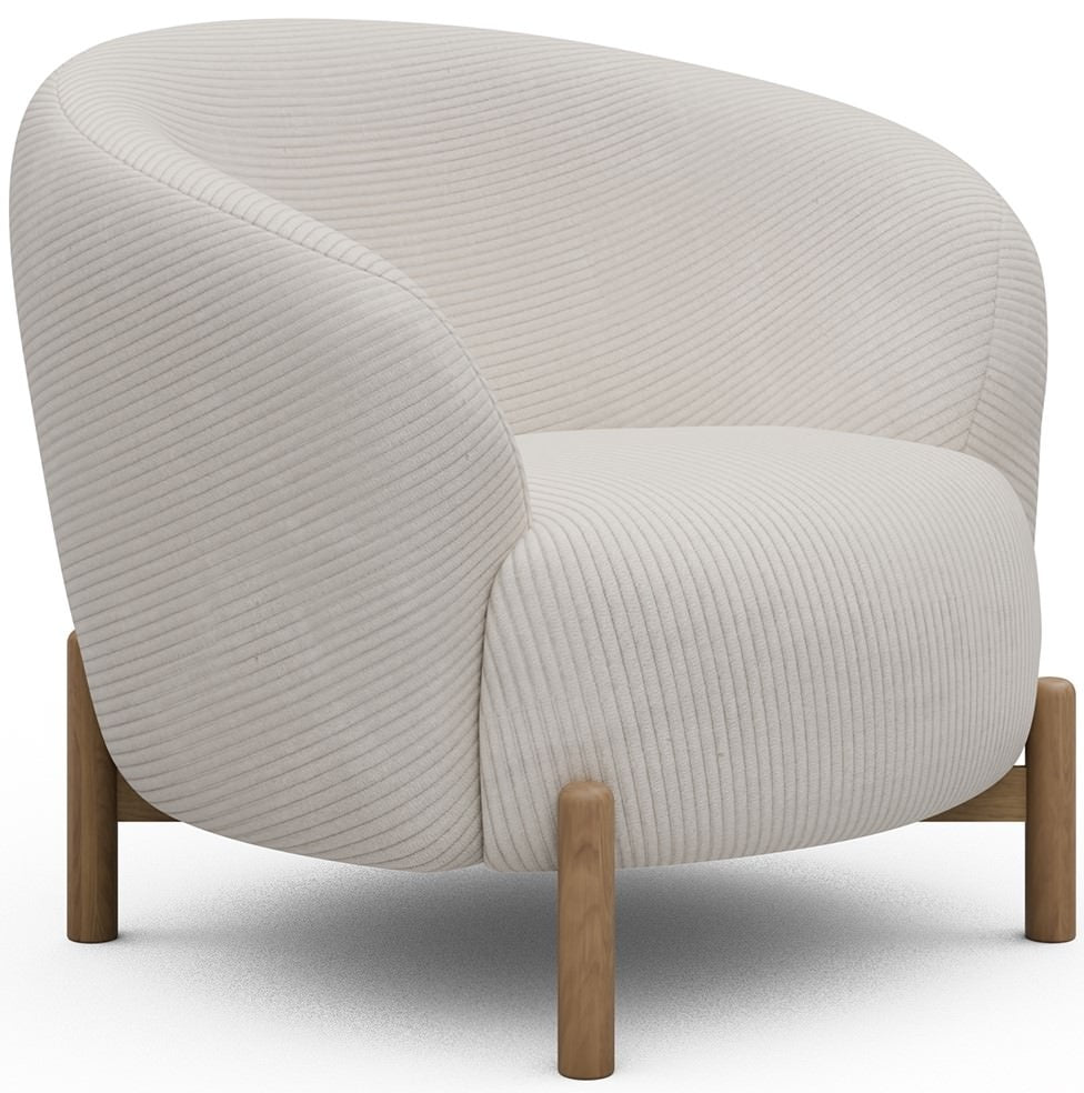 Kragelund Gran Fauteuil Ivory Corduroy | Eiken