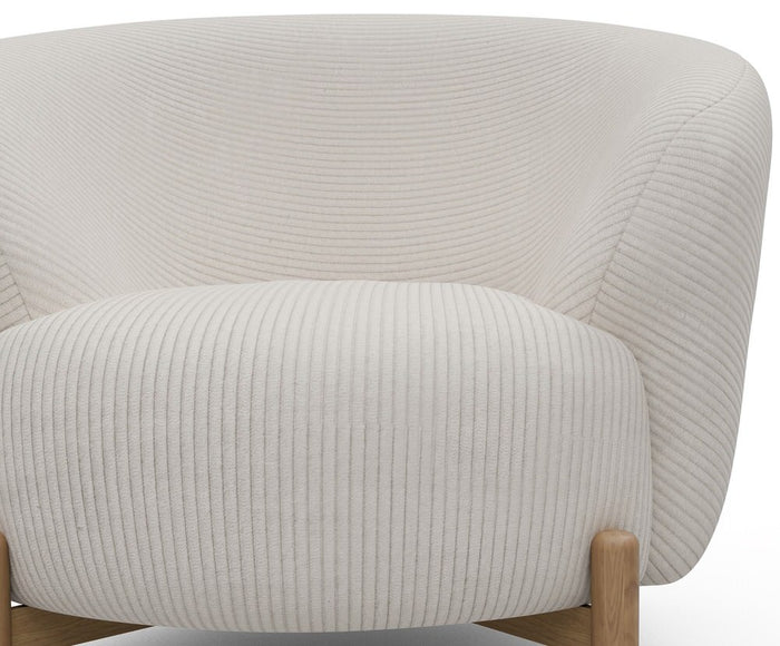 Kragelund Gran Fauteuil Ivory Corduroy | Eiken