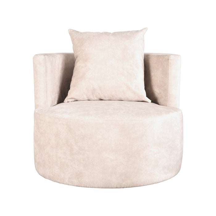 LABEL51 - Fauteuil Evy 90 cm - Naturel Velours