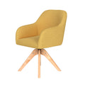 Puur Joanne draaistoel hout - okergeel