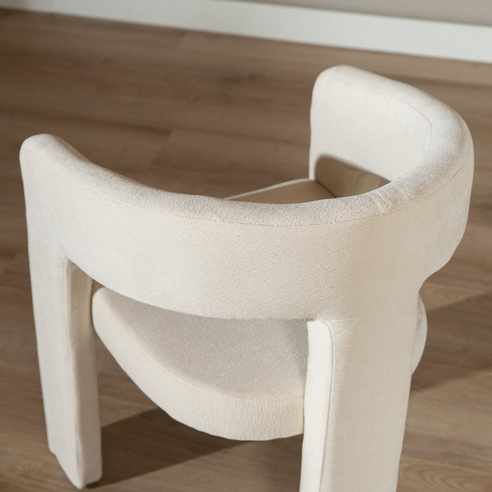 Bronx71 Scandinavische eetkamerstoel Bibi chenille off white