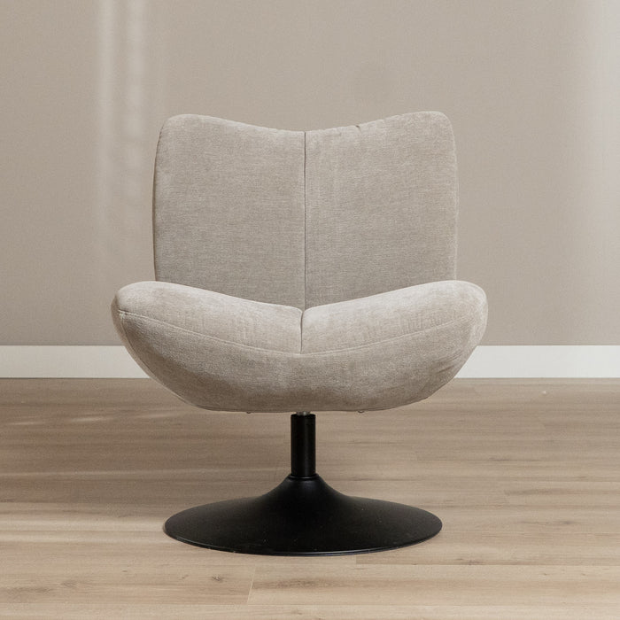 Bronx71 Draaifauteuil Lise chenille taupe