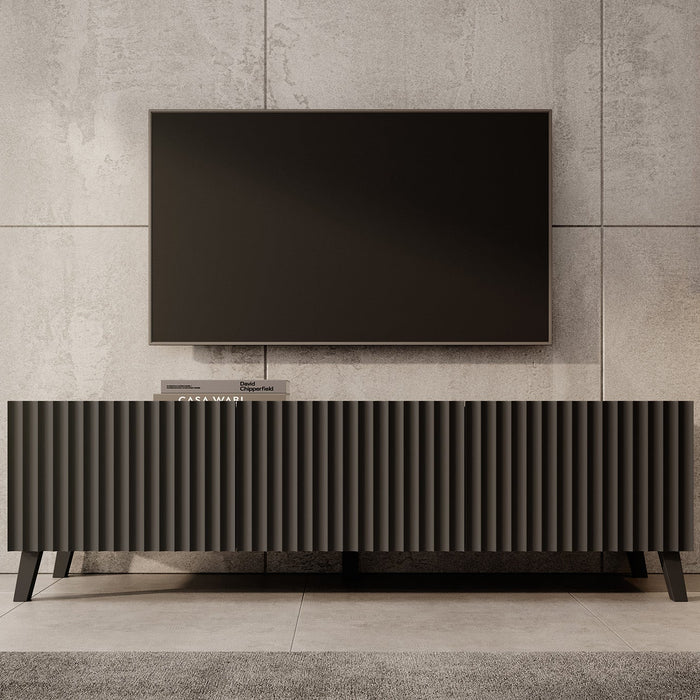 Meubella - TV-Meubel Pepinos 2 - Mat zwart - 150 cm