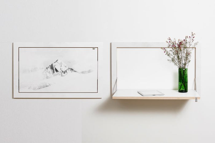 Fläpps Wandbureau|secretaresse 80x50-1 - Vallunaraju door Joe Mania