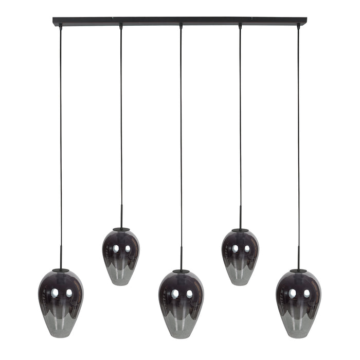 Mexlite - hanglamp - HaloSwap - zwart - glas - Ø 40cm - E27 - 4281ZW