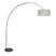 Anne Lighting - vloerlamp - Curve - zilver zwart - metaal - booglamp