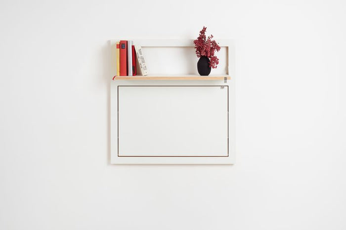 Fläpps Wandbureau|secretaresse 80x80-2 - Wit