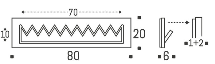 Fläpps Kledingkast Crownhäng 80x20-1 - Wit