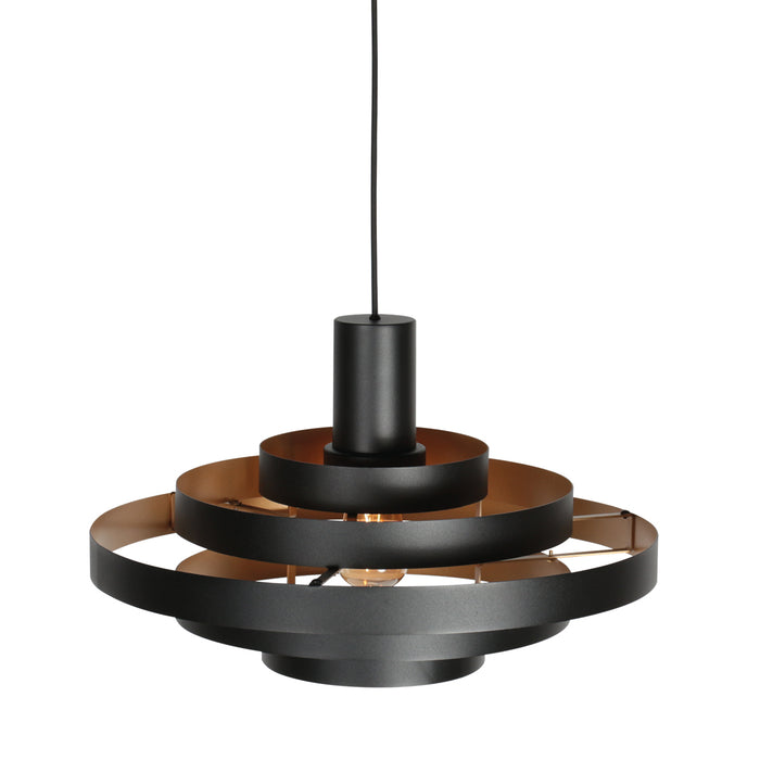 Steinhauer - hanglamp - Halo Cirque - zwart - metaal - Ø 50cm - E27 -