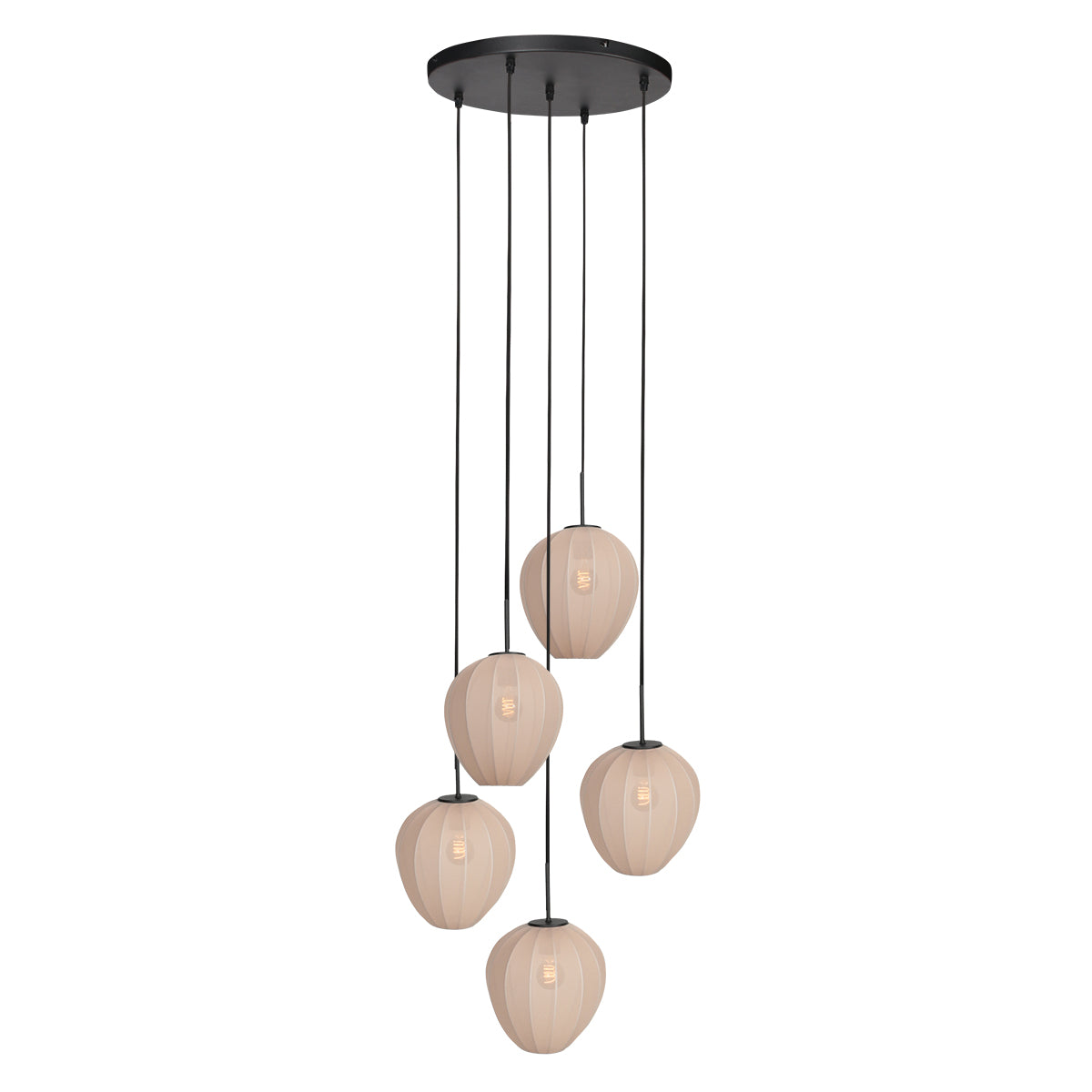 Mexlite - hanglamp - HaloSwap - crème - linnen - Ø 40cm - E27 -