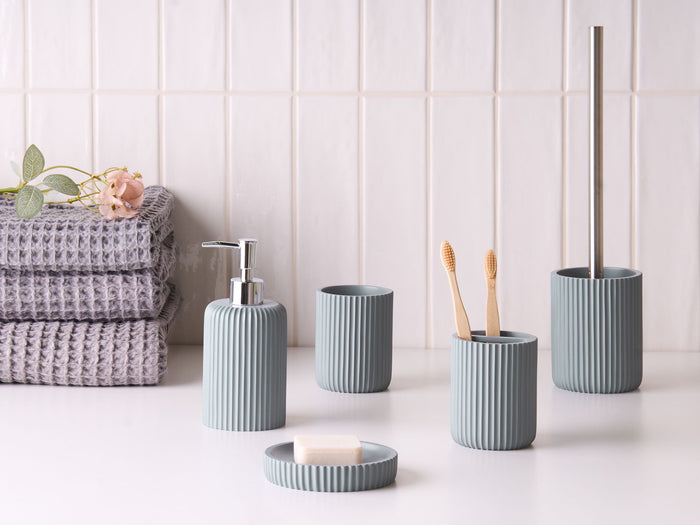 Beliani - CAMANA - Badkameraccessoireset - Lichtgrijs - Polyresin