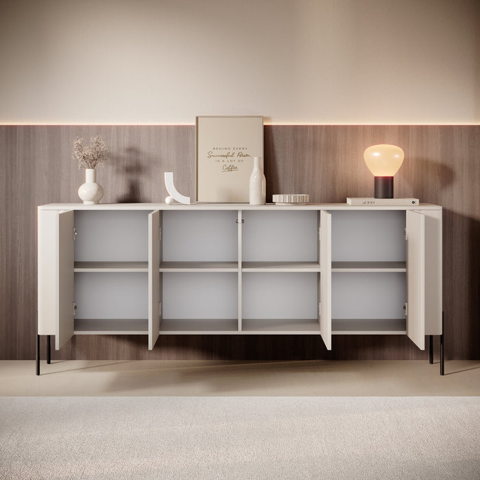 Meubella - Vivi - Dressoir - Beige - 190 cm