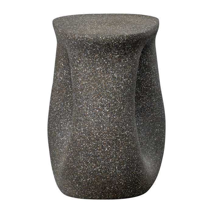 WOOOD Mason Bijzettafel Met Spikkels - Magnesium - Zwart - 45x42x33