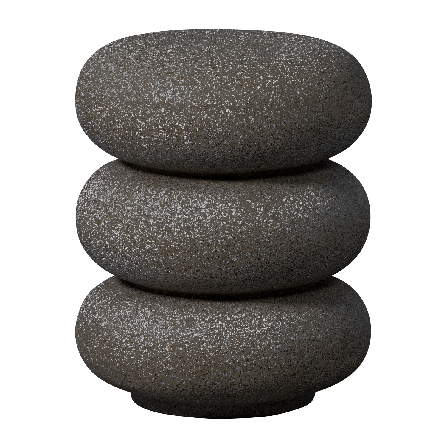 WOOOD Laurel Bijzettafel Met Spikkels - Magnesium - Zwart - 50x40x40