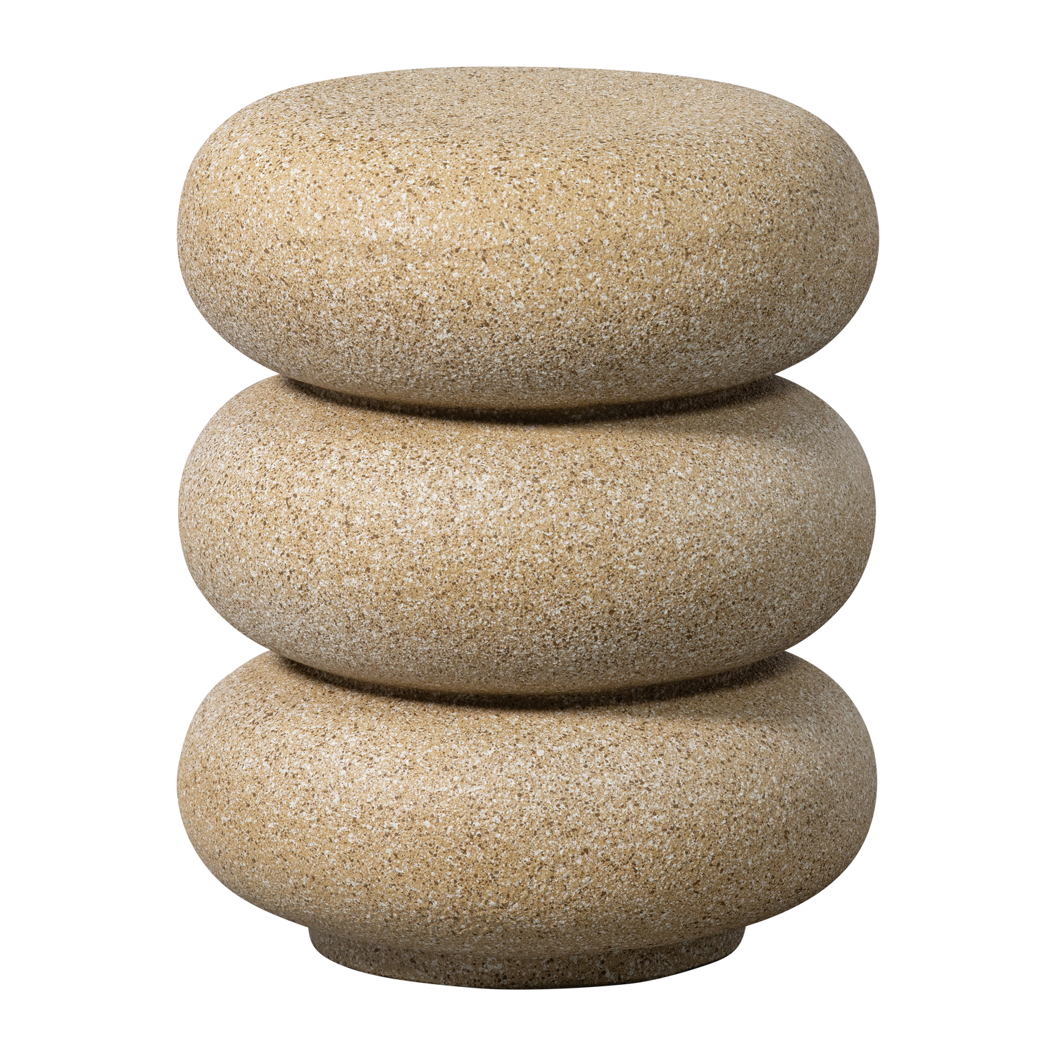 WOOOD Laurel Bijzettafel Met Spikkels - Magnesium - Beige - 50x40x40