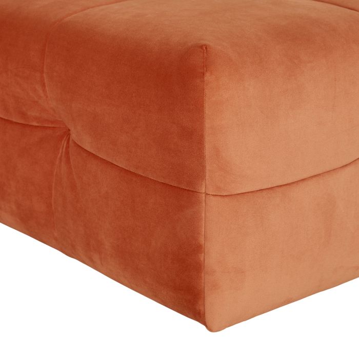 by fonQ Wies 3,5-zits Hoekbank Rechts met Hocker - Materiaalmix - Terra Blend