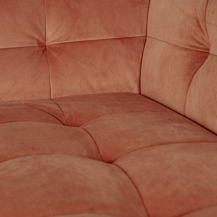 by fonQ Wies 3,5-zits Hoekbank Rechts met Hocker - Materiaalmix - Terra Blend